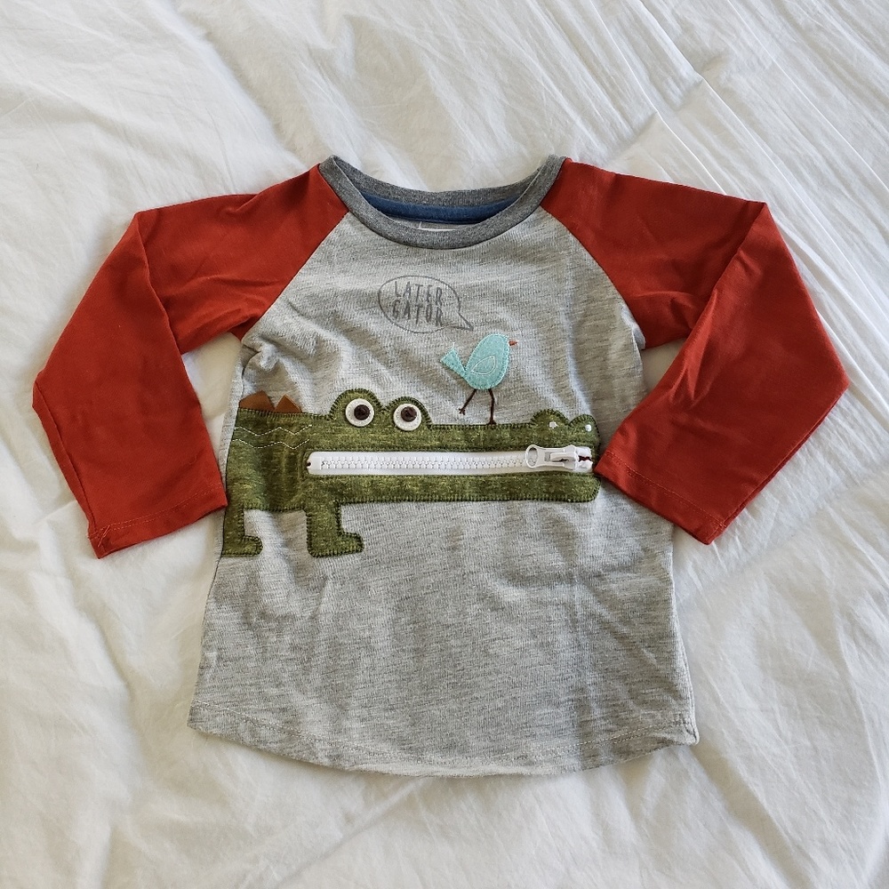 Mudpie Toddler Applique Long Sleeve Shirt